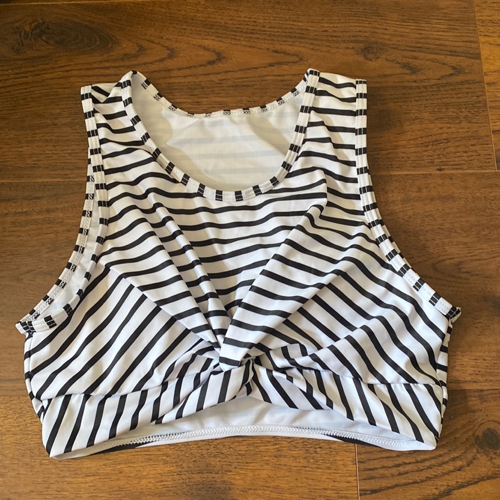 SHEIN Striped Bikini Top